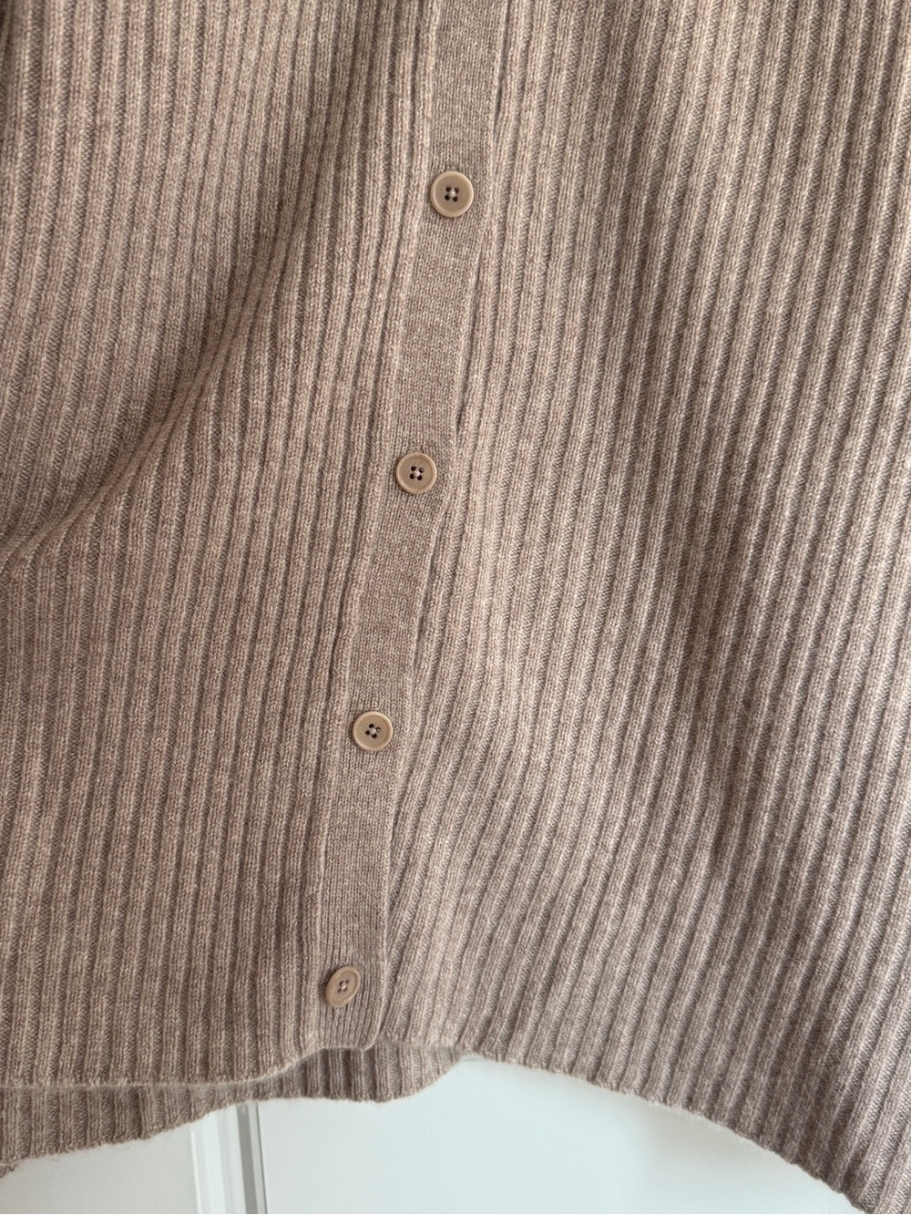 Reformation Fantino Cashmere Collared Cardigan - Taupe - Picture 4 of 8